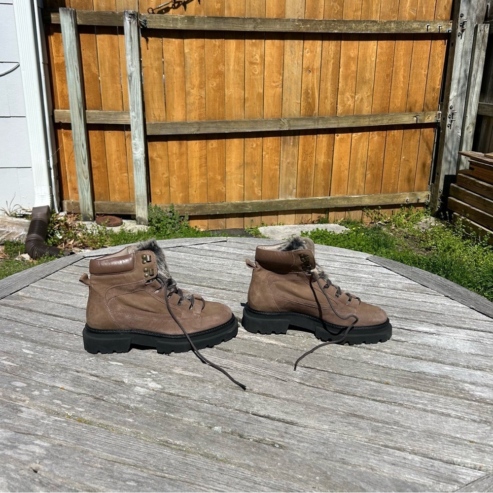 Seychelles‎ Women's Brown Lace-Up Leather Platform Boots size 9